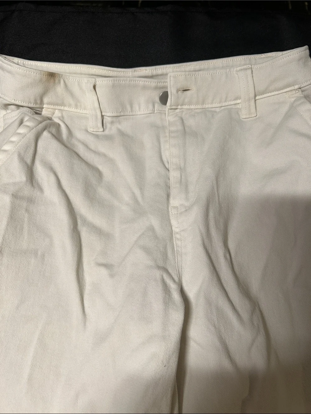 bp Wide Leg Flare Jeans in Off-White